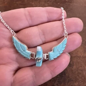 Navajo Fliegender Adler Halskette Türkis schön Ben Livingston klein 2 1/2 Zuni #9 - Bild 1 von 12