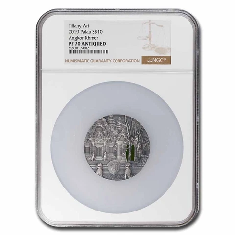 2019 Palau 2 oz Antique Silver Tiffany Art Khmer PF-70 NGC - SKU#269055 Cover