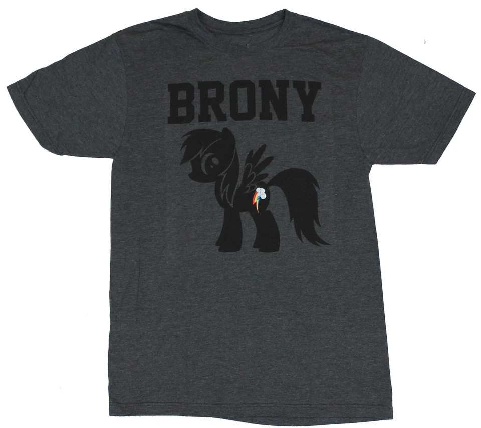 My Little Pony Mens T-Shirt - Brony Silhouette Rainbow Dash Image - Image 1 of 1