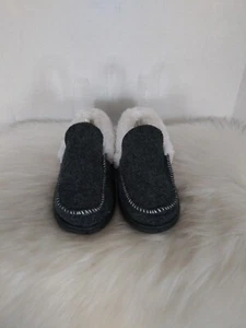 Lucky Brand Women's Slippers Moccasin Size 6 Faux Wool Comfort Flat Gray - Picture 1 of 11