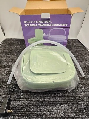 Multi-Function Folding Washing Machine Green Washer Compact Travel 9L 12V - Image 1 of 4