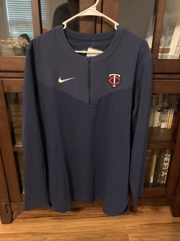 Men's Nike Minnesota Twins Authentic Collection UV 1/4 Zip Pullover XL New 🔥🔥 Cover