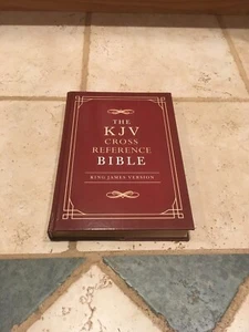 KJV CROSS REFERENCE Bible HARD BACK RED LETTER - Picture 1 of 11