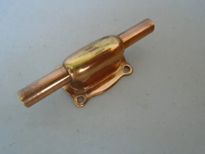 (1) VINTAGE 1920's LEEDY 4-HOLE SNARE DRUM LUG NOBBY GOLD BROADWAY ELITE-VG! - Image 1 of 3