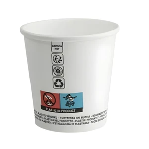 Pappbecher Glühwein Kaffeebecher Coffee To Go 0,1L 100 ml Weiß 1000 Stk - Bild 1 von 1