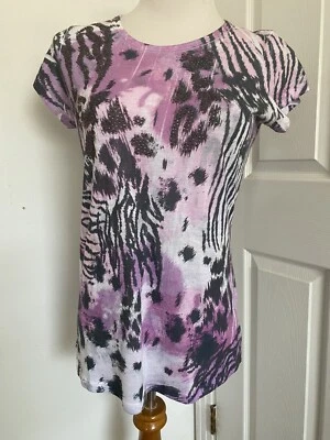 Top manga corta estampado animal de alta costura Romeo & Juliet talla L usado Foto 1 de 4