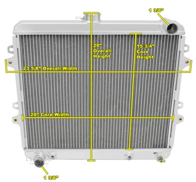Radiador DR Champion 2 filas, ventilador de 16", cubierta - motor Toyota 4Runner L4 1984 - 1991 Foto 1 de 4