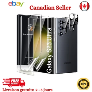 Lot 2 + 2 Protecteurs Écran Et Caméra Samsung S23 Ultra 6,8" Verre Trempé Anti-É - Photo 1 sur 12