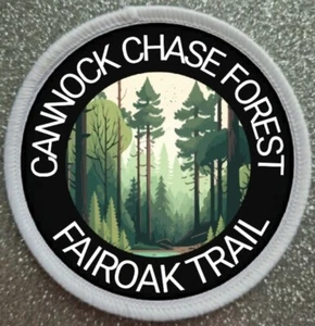 3 Zoll Cannock Chase Forest Fairoak Trail Bügelbild/Aufnähen Patch Abzeichen  - Bild 1 von 1