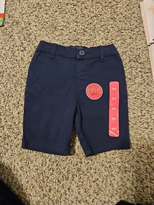NWT Girls Sz 3T The Childrens Place Navy Bermuda Shorts Stretch Adjustable Waist - Picture 1 of 3