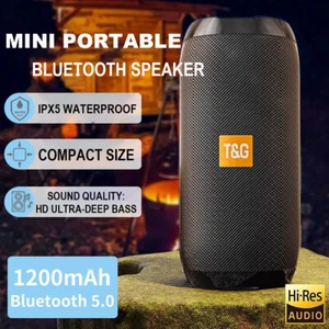 Bluetooth 5.0 Speaker Wireless Waterproof Outdoor Stereo LOUD Bass USB/TF - Picture 1 of 12