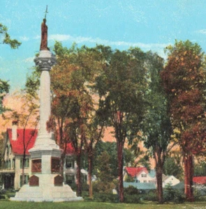 Postal de colección sin publicar monumento a soldados Augusta Maine ME - Imagen 1 de 3