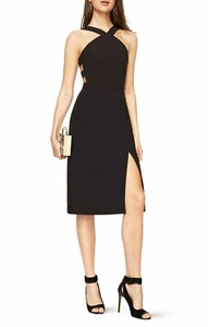 NEU BCBGMAXAZRIA RUTH Damen-Abendkleid mit Cutouts schwarz Größe 0,2,4,6 298 $ - Bild 1 von 10