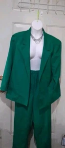 Vintage Womens Pantsuit, Green, Devon, Sz 40 - Picture 1 of 6