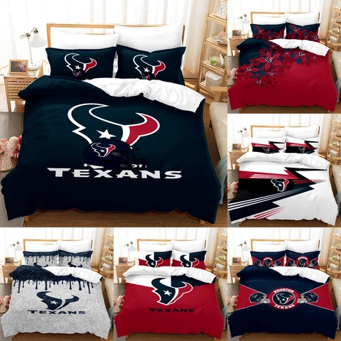 Houston Texans Bedding Set 3PCS Duvet Cover Pillowcase Comforter Cover US Size Cover