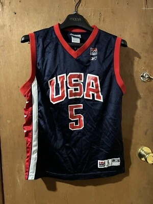 Camiseta Jason Kidd Team USA niños talla grande 14-16 azul Dream Team Reebok Foto 1 de 4