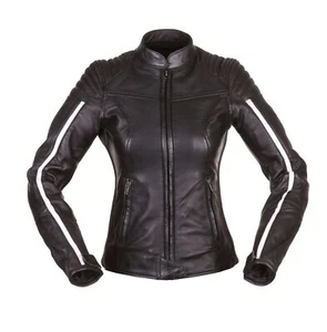 Modeka Alva Lady Urban-Lederjacke schwarz/weiß, Gr. 42 - Bild 1 von 3