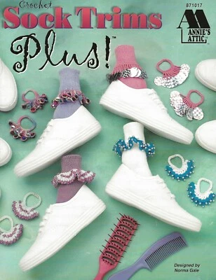 Sock Trim Plus! Crochet Pony Tail Holders Colorful Ankle Match Outfits Girls NEW - Image 1 of 2