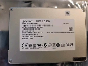 Micron MTFDDAK480MAV 240GB M500 7mm 2.5" SATA SSD Solid State Drive - Picture 1 of 2