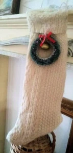 Vintage Weihnachtsstrümpfe [2] mit Flaschenbürste Kränze - Bild 1 von 6