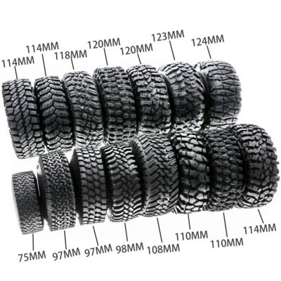 1.9“ Rocks Tyres Tire Rubber Wheel Tire for 1:10 RC Rock Crawler TRX-4 D90 scx10 - Image 1 of 4