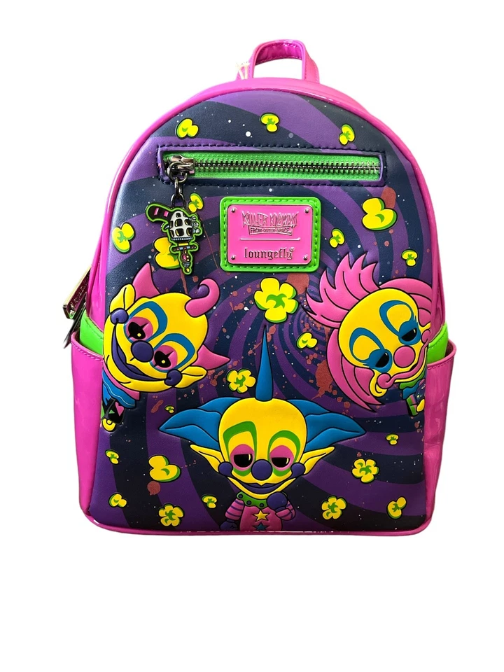 Loungefly x Killer Klowns From Outer Space Mini Backpack Pink Glow In The Dark