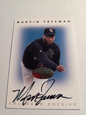 1996 Leaf Signature Autograph Gold #73 Marvin Freeman  Colorado Rockies