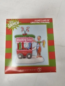 Dept 56 A WHO'S WHO OF CHRISTMAS STOCKINGS Grinch Village 6007772 NEW 2021 - Picture 1 of 2