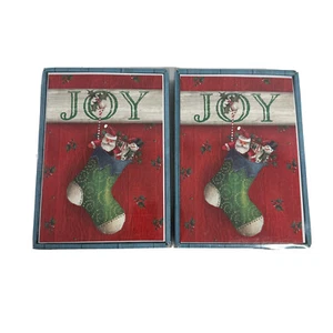 40 Christmas Cards and envelopes Countryside Joy Stuffed Stocking $40 Retail 40 - Picture 1 of 12
