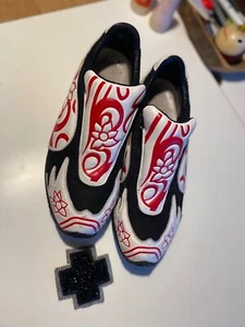 Jette Joop JC Sneaker Klettverschluss rotes Muster schwarz-weiß 39 - Bild 1 von 5