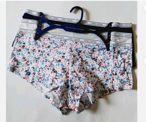 Tommy Hilfiger 3-pair Boyshorts 3pk cotton panties Womens Size L XL Blue Red - Picture 1 of 5