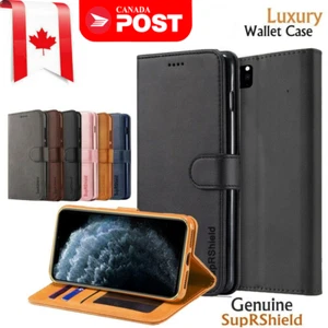 For Apple iPhone 11 Pro Max PU Leather Wallet Card Money Slots Flip Case Cover - Picture 1 of 19