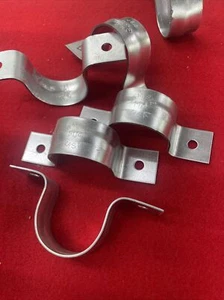 44 1-1/4" rigid 2 hole galvanized pipe strap heavy wall Open Box - Picture 1 of 9