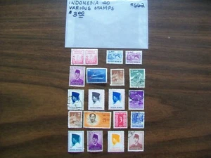 Indonesia Postage Stamps - Indonesia - Vintage - 20 Various Stamps (662) - Picture 1 of 4