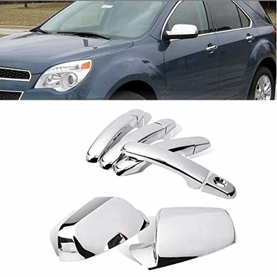 Chrome For 2010-17 Chevy Equinox GMC Terrain Mirror Covers + Door Handle Covers Foto 1 de 4