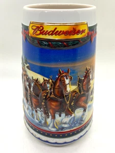 2002 Budweiser Guiding The Way Home Ceramic Holiday Stein new in box with C/A - Picture 1 of 13