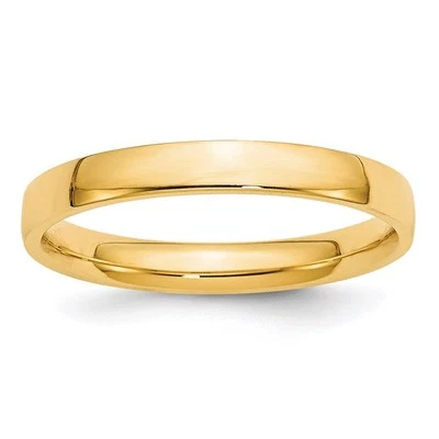 14k Yellow Gold 3mm Lightweight Comfort Fit Wedding Band Ring Size 9 - Image 1 of 4
