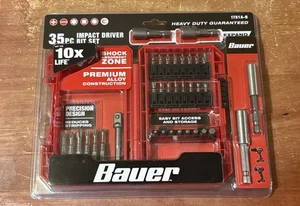 Juego de brocas de atornillador de impacto Bauer 35 piezas (1781A-B) nuevas y precintadas - Imagen 1 de 4