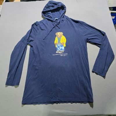 Polo Ralph Lauren Polo Bear Hoody T-Shirt Pullover Mens LT large Tall Hoodie - Image 1 of 4