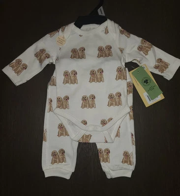 NEW UNISEX BABY MONICA & ANDY DOG PUPPY OUTFIT SIZE NB NEWBORN  - Image 1 of 2