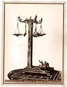Pompei.Italie.Italia.Napoli.Naples."Candelabro della Casa Diome" Photo Albuminée - Picture 1 of 2