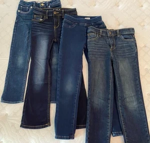 Lot of Girl’s Jeans Jeggings Size 6 Levi Cat & Jack Sonoma Four Pairs - Picture 1 of 18