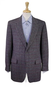 Pendleton Men's Blazer Blue Gray Red Plaid Tweed Wool 2-Btn Sportcoat Jacket 40R - Picture 1 of 7