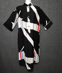 Vintage 70s Catherine Ogust Penthouse Gallery Dress Womens Medium Abstract - Bild 1 von 9