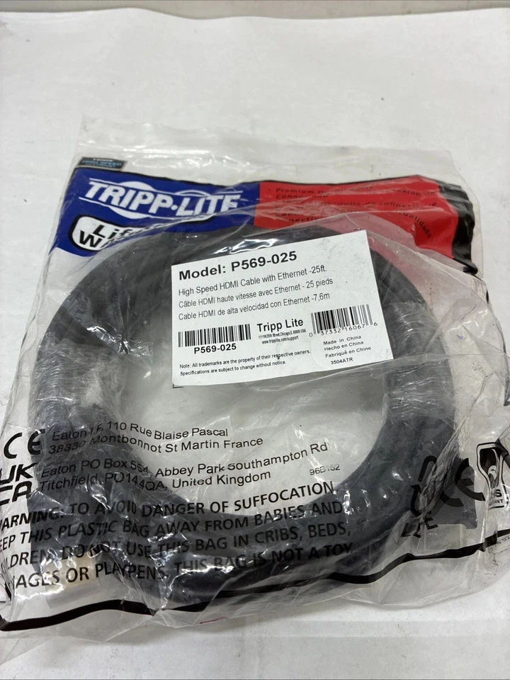 Tripp Lite High Speed HDMI Cable With Ethernet Ultra HD 4k X 2k