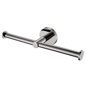 2 Count Stainless Steel Toilet Paper Holder Tissue Roll Rack Hotel - Picture 1 of 12