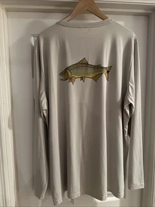 Patagonia Performance Fly Fishing 2XL Shirt Golden Dorado Fish XXL Beige - Picture 1 of 11