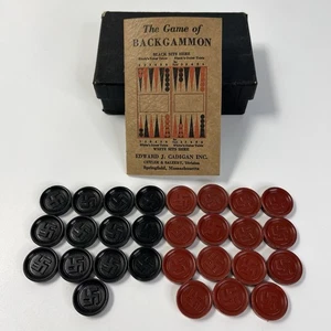 Antique 1930 Pre-WWII Cutler & Saleeby The Backgammon Game Chips with Swastikas - Picture 1 of 7