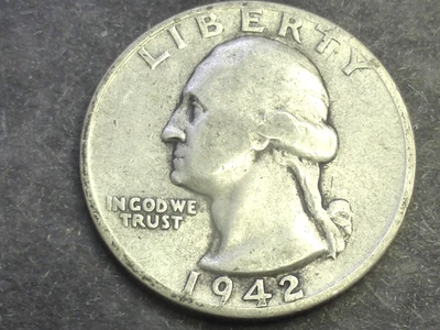 1942-S WASHINGTON QUARTER - Image 1 of 2