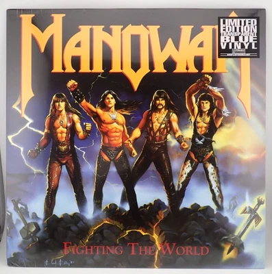 MANOWAR - Fighting The World LP 2024 Listenable – POSH785 [Blue Vinyl] LP-246 - Image 1 of 3